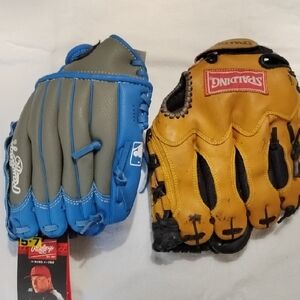 Rawlings Blue and Gray Baseball Glove